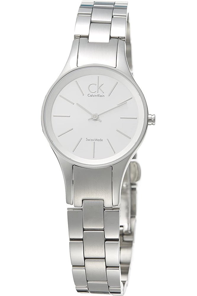 Shop Authentic Calvin Klein Simplicity White Dial Silver Steel Strap Watch for Women - K4323185 - Luxxuri
