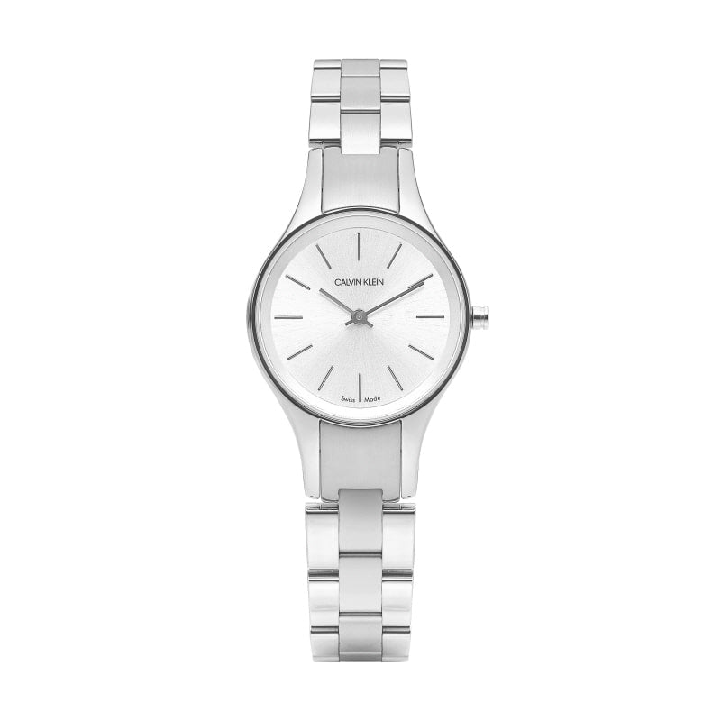  Shop Authentic Calvin Klein Simplicity White Dial Silver Steel Strap Watch for Women - K4323185 - Luxxuri