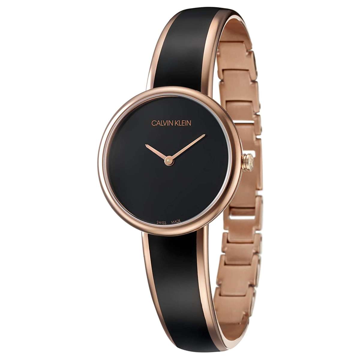  Shop Authentic Calvin Klein Seduce Black Dial Two Tone Steel Strap Watch for Women - K4E2N611 - Luxxuri