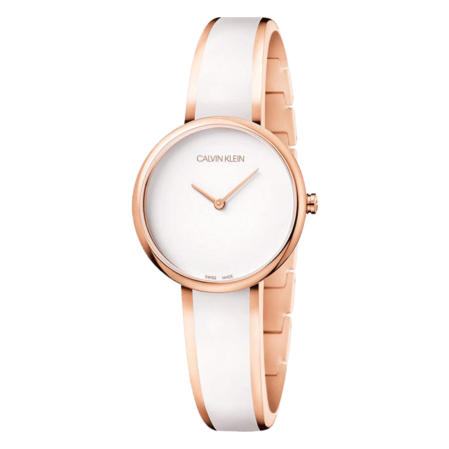  Shop Authentic Calvin Klein Seduce White Dial Two Tone Steel Strap Watch for Women - K4E2N616 - Luxxuri