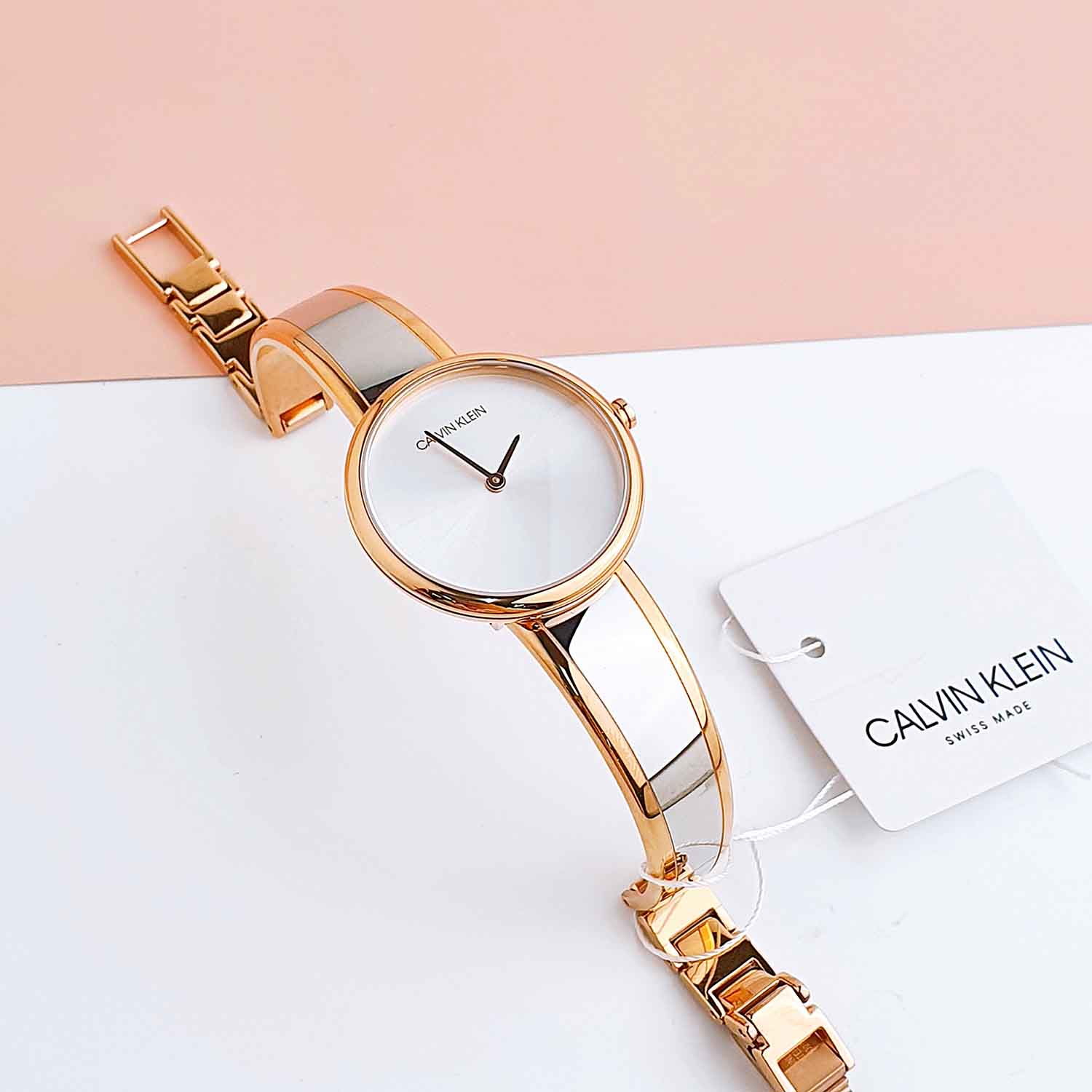  Shop Authentic Calvin Klein Seduce Silver Dial Two Tone Steel Strap Watch for Women - K4E2N61Y - Luxxuri