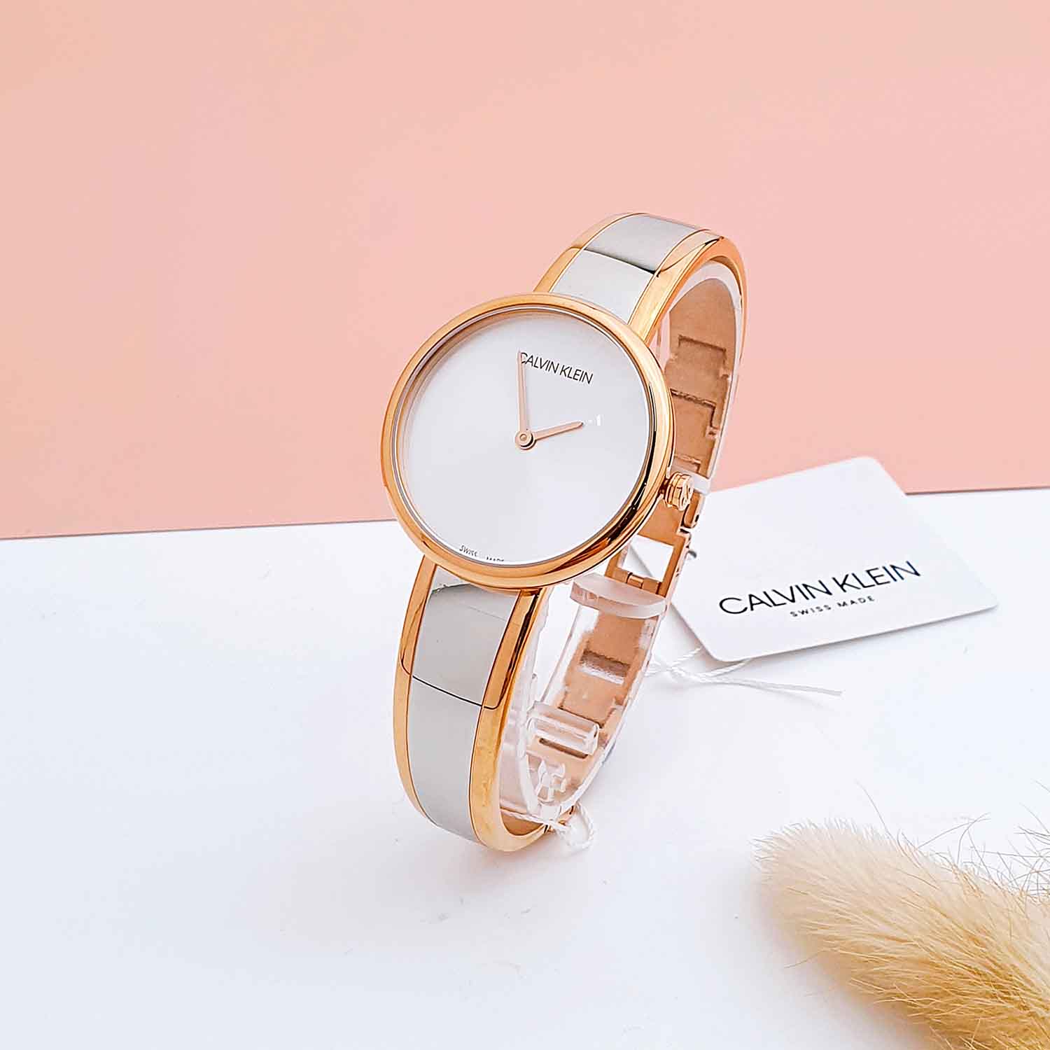  Shop Authentic Calvin Klein Seduce Silver Dial Two Tone Steel Strap Watch for Women - K4E2N61Y - Luxxuri