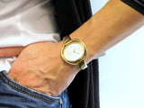  Shop Authentic Calvin Klein Impetuous White Dial Gold Steel Strap Watch for Women - K4F2N516 - Luxxuri