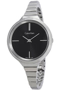  Shop Authentic Calvin Klein Lively Black Dial Silver Steel Strap Watch for Women - K4U23121 - Luxxuri