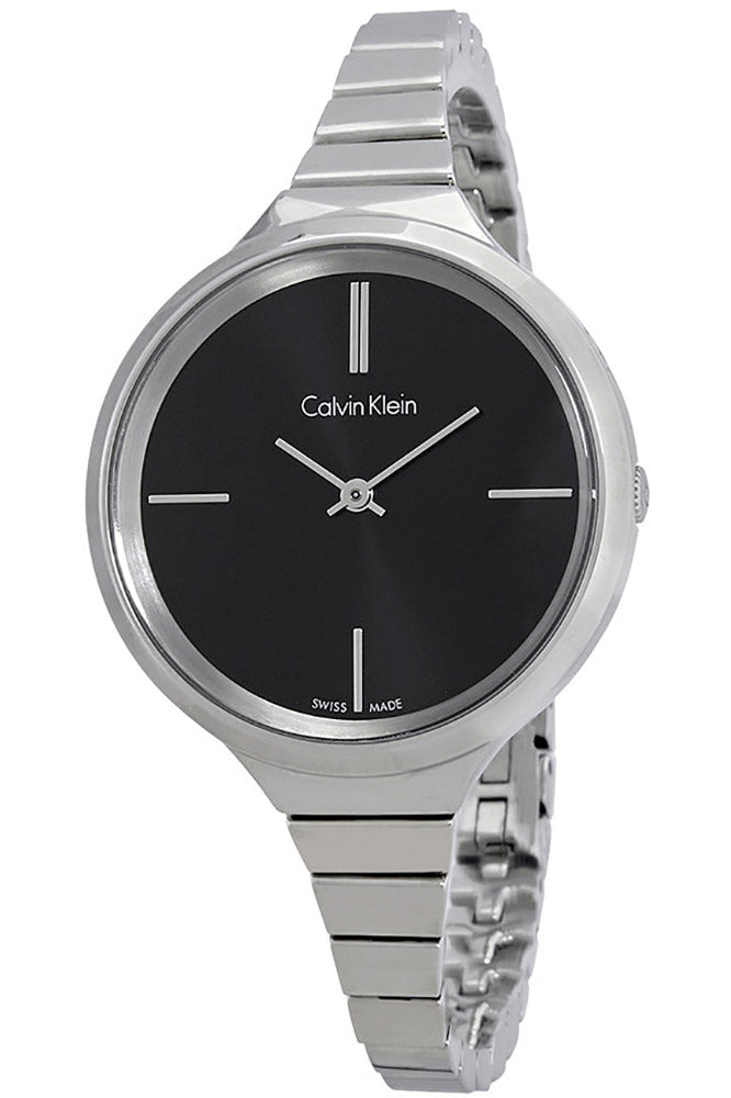  Shop Authentic Calvin Klein Lively Black Dial Silver Steel Strap Watch for Women - K4U23121 - Luxxuri