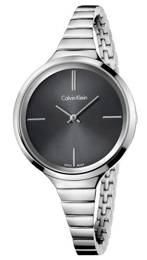  Shop Authentic Calvin Klein Lively Black Dial Silver Steel Strap Watch for Women - K4U23121 - Luxxuri