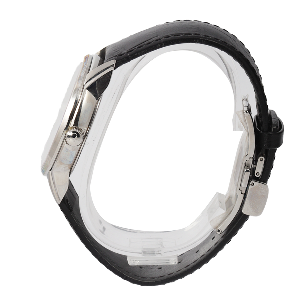  Shop Authentic Calvin Klein Infinity Silver Dial Black Leather Strap Watch for Men - K5S341C6 - Luxxuri