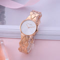  Shop Authentic Calvin Klein Snake Silver Dial Rose Gold Steel Strap Watch For Women - K6E23646 - Luxxuri