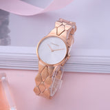  Shop Authentic Calvin Klein Snake Silver Dial Rose Gold Steel Strap Watch For Women - K6E23646 - Luxxuri