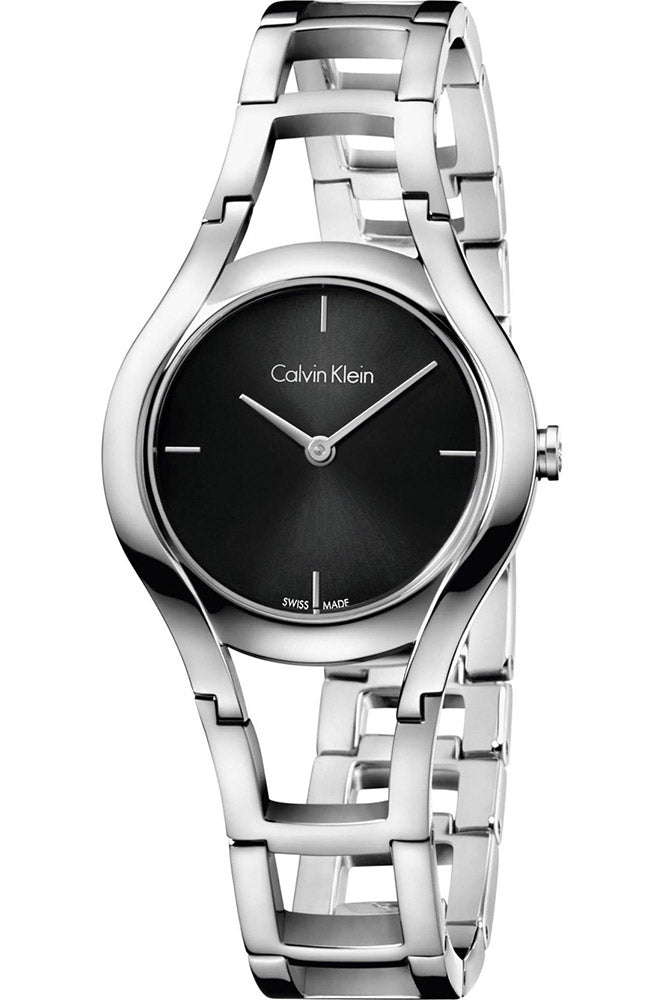  Shop Authentic Calvin Klein Class Black Dial Silver Steel Strap Watch for Women - K6R23121 - Luxxuri