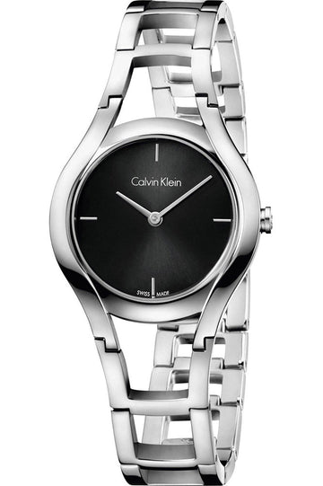  Shop Authentic Calvin Klein Class Black Dial Silver Steel Strap Watch for Women - K6R23121 - Luxxuri