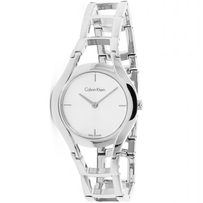  Shop Authentic Calvin Klein Class White Dial Silver Steel Strap Watch for Women - K6R23126 - Luxxuri