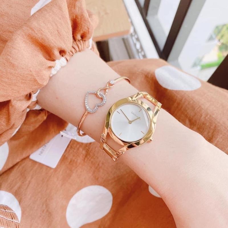  Shop Authentic Calvin Klein Class White Dial Gold Steel Strap Watch for Women - K6R23526 - Luxxuri