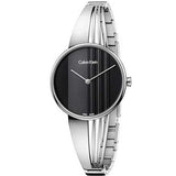  Shop Authentic Calvin Klein Drift Black Dial Silver Steel Strap Watch for Women - K6S2N111 - Luxxuri