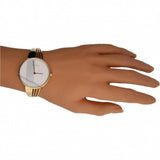  Shop Authentic Calvin Klein Drift Silver Dial Gold Steel Strap Watch for Women - K6S2N516 - Luxxuri