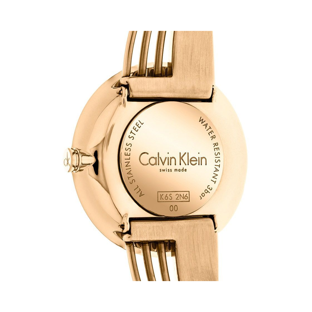  Shop Authentic Calvin Klein Drift Silver Dial Gold Steel Strap Watch for Women - K6S2N516 - Luxxuri