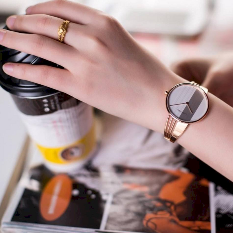  Shop Authentic Calvin Klein Drift White Dial Rose Gold Steel Strap Watch for Women - K6S2N616 - Luxxuri