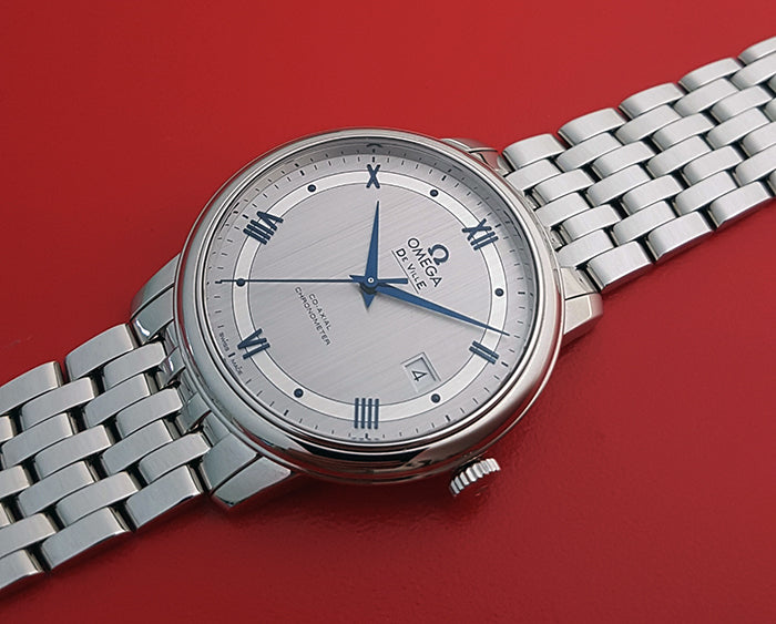  Shop Authentic Omega De Ville Prestige Co Axial Automatic White Dial Silver Steel Strap Watch for Men - 424.10.40.20.02.005 - Luxxuri