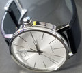 Shop Authentic Calvin Klein Post Minimal Silver Dial Black Leather Strap Watch for Men - K7621192 - Luxxuri