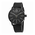  Shop Authentic Calvin Klein Black Dial Black Leather Strap Watch for Women - K7622401 - Luxxuri