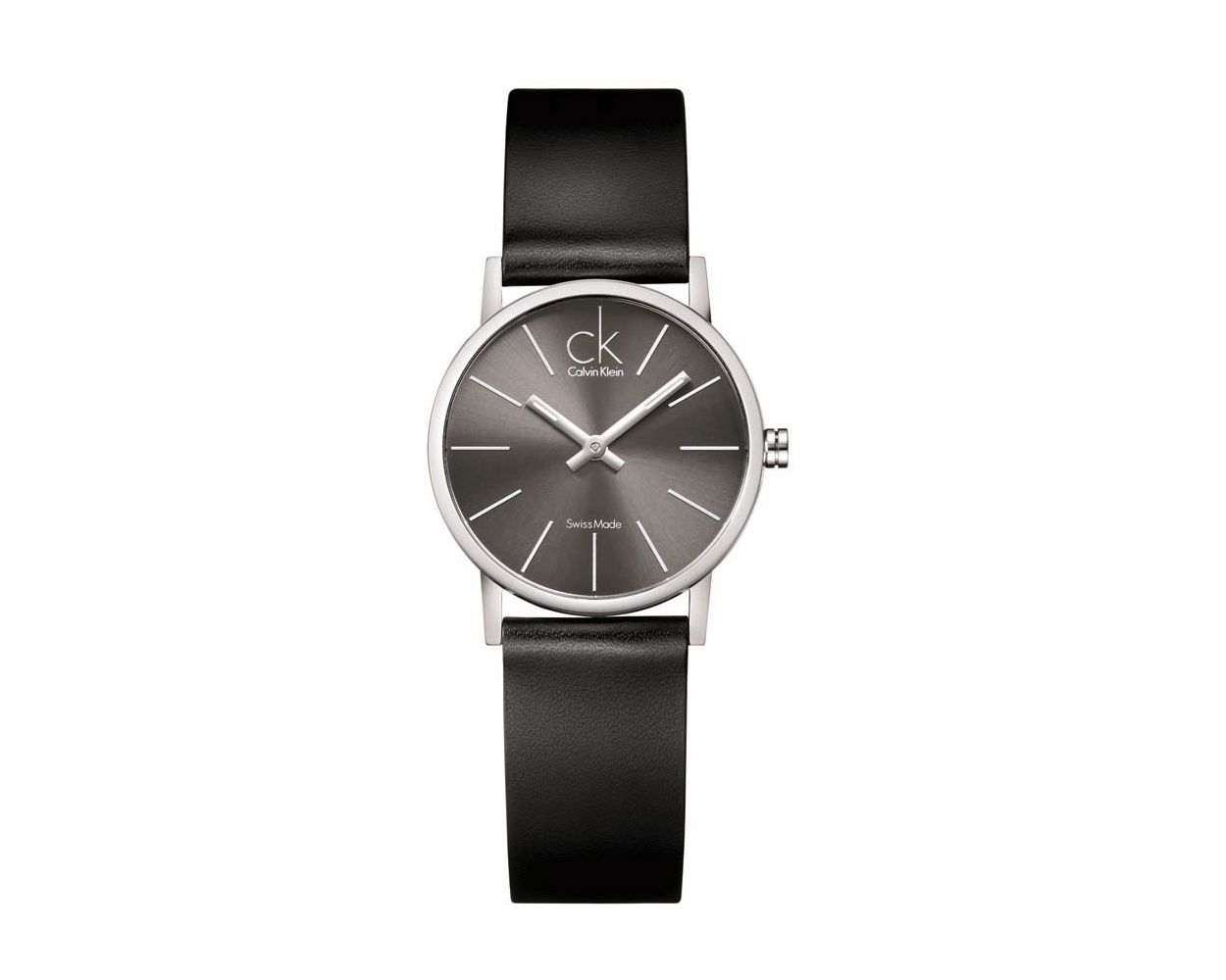  Shop Authentic Calvin Klein Minimal Black Dial Black Leather Strap Watch for Women - K7622107 - Luxxuri