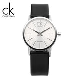  Shop Authentic Calvin Klein Post Minimal Silver Dial Black Leather Strap Watch for Men - K7622185 - Luxxuri