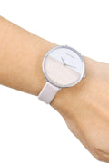  Shop Authentic Calvin Klein Rise White Beige Dial Beige Leather Strap Watch for Women - K7A231XH - Luxxuri