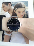  Shop Authentic Calvin Klein Even Black Dial Silver Mesh Bracelet Watch for Women - K7B23121 - Luxxuri