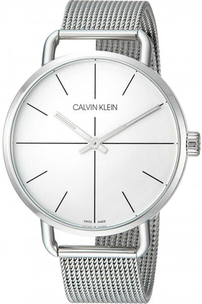  Shop Authentic Calvin Klein Even White Dial Silver Mesh Bracelet Watch for Women - K7B23126 - Luxxuri