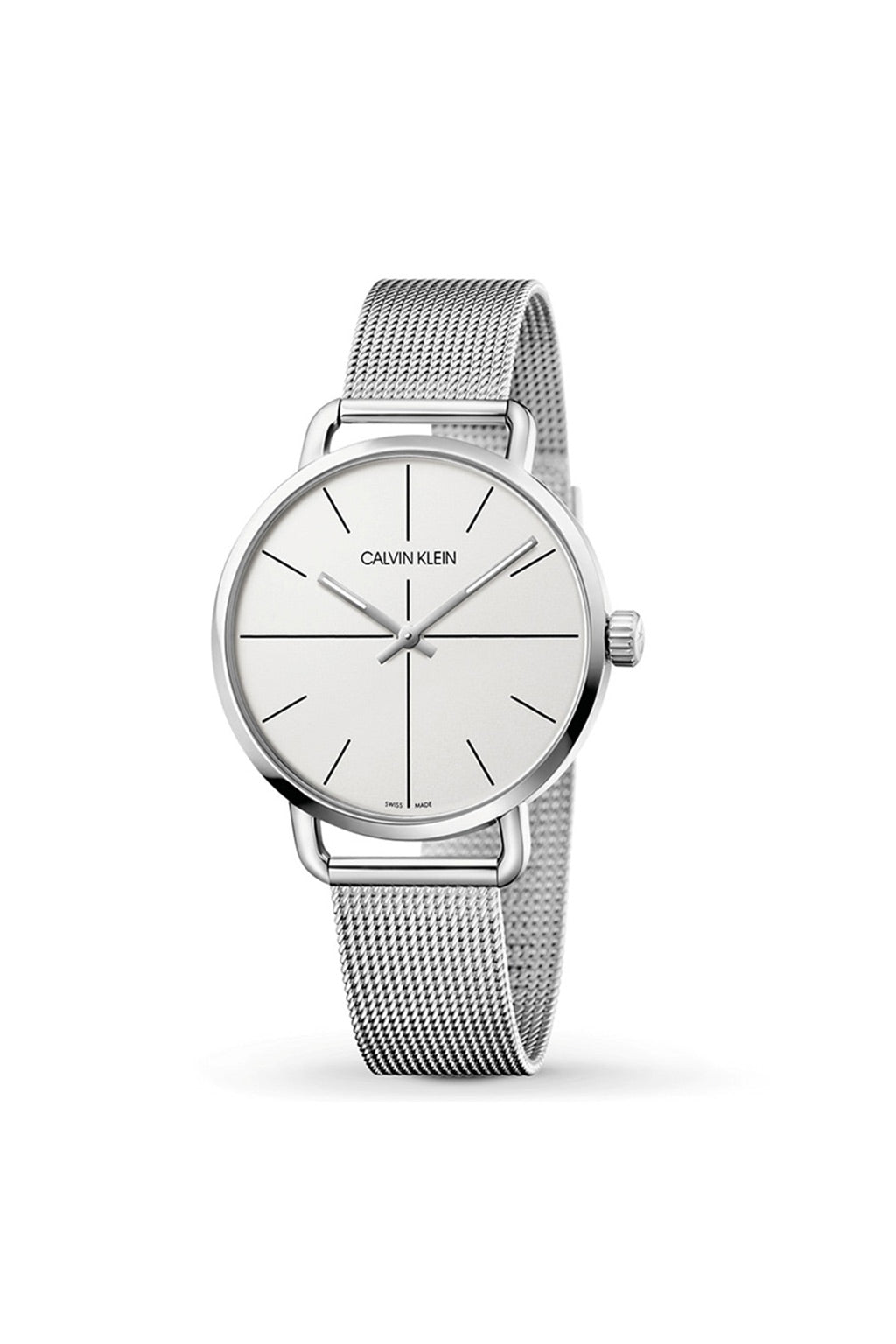  Shop Authentic Calvin Klein Even Quartz White Dial Silver Steel Strap Watch for Women - K7B21126 - Luxxuri