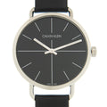  Shop Authentic Calvin Klein Evan Black Dial Black Leather Strap Watch for Men - K7B211CZ - Luxxuri