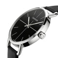 Shop Authentic Calvin Klein Evan Black Dial Black Leather Strap Watch for Men - K7B211CZ - Luxxuri