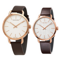  Shop Authentic Calvin Klein Even White Dial Brown Leather Strap Watch for Women - K7B236G6 - Luxxuri