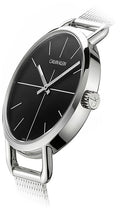  Shop Authentic Calvin Klein Even Black Dial Silver Mesh Bracelet Watch for Women - K7B23121 - Luxxuri