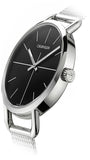  Shop Authentic Calvin Klein Even Black Dial Silver Mesh Bracelet Watch for Women - K7B23121 - Luxxuri