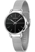  Shop Authentic Calvin Klein Even Black Dial Silver Mesh Bracelet Watch for Women - K7B23121 - Luxxuri