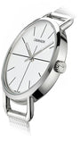  Shop Authentic Calvin Klein Even White Dial Silver Mesh Bracelet Watch for Women - K7B23126 - Luxxuri