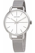  Shop Authentic Calvin Klein Even White Dial Silver Mesh Bracelet Watch for Women - K7B23126 - Luxxuri