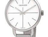  Shop Authentic Calvin Klein Even White Dial Silver Mesh Bracelet Watch for Women - K7B23126 - Luxxuri