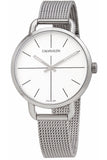  Shop Authentic Calvin Klein Even White Dial Silver Mesh Bracelet Watch for Women - K7B23126 - Luxxuri