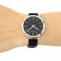  Shop Authentic Calvin Klein Even Black Dial Black Leather Strap Watch for Women - K7B231C1 - Luxxuri