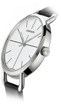  Shop Authentic Calvin Klein Evan White Dial Black Leather Strap Watch for Women - K7B231CY - Luxxuri