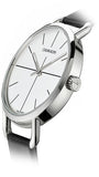  Shop Authentic Calvin Klein Evan White Dial Black Leather Strap Watch for Women - K7B231CY - Luxxuri