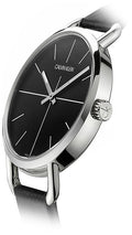  Shop Authentic Calvin Klein Even Black Dial Black Leather Strap Watch for Women  - K7B231CZ - Luxxuri