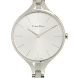  Shop Authentic Calvin Klein Graphic White Dial Silver Steel Strap Watch for Women - K7E23146 - Luxxuri