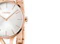  Shop Authentic Calvin Klein Graphic Silver Dial Rose Gold Steel Strap Watch for Women - K7E23646 - Luxxuri