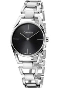  Shop Authentic Calvin Klein Dainty Black Dial Silver Steel Strap Watch for Women - K7L23141 - Luxxuri
