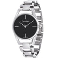  Shop Authentic Calvin Klein Dainty Black Dial Silver Steel Strap Watch for Women - K7L23141 - Luxxuri