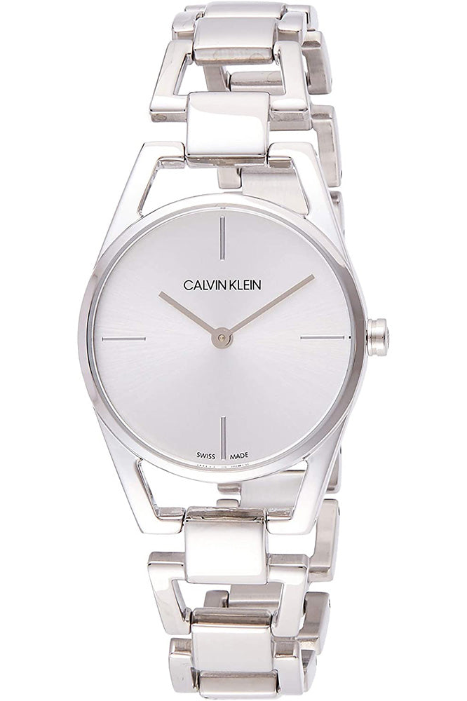  Shop Authentic Calvin Klein Dainty Silver Dial Silver Steel Strap Watch for Women - K7L23146 - Luxxuri