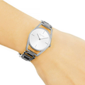  Shop Authentic Calvin Klein Dainty Silver Dial Silver Steel Strap Watch for Women - K7L23146 - Luxxuri